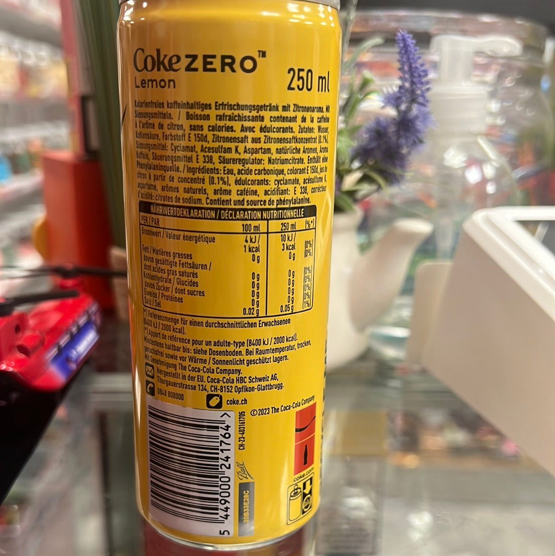 Lemon
ZERO ZUCKER ZÉRO SUCRE 260ml