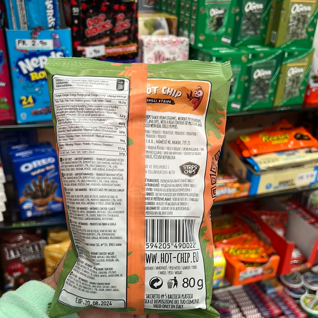 Hot-Chip Strips Limed Habaneros 80g