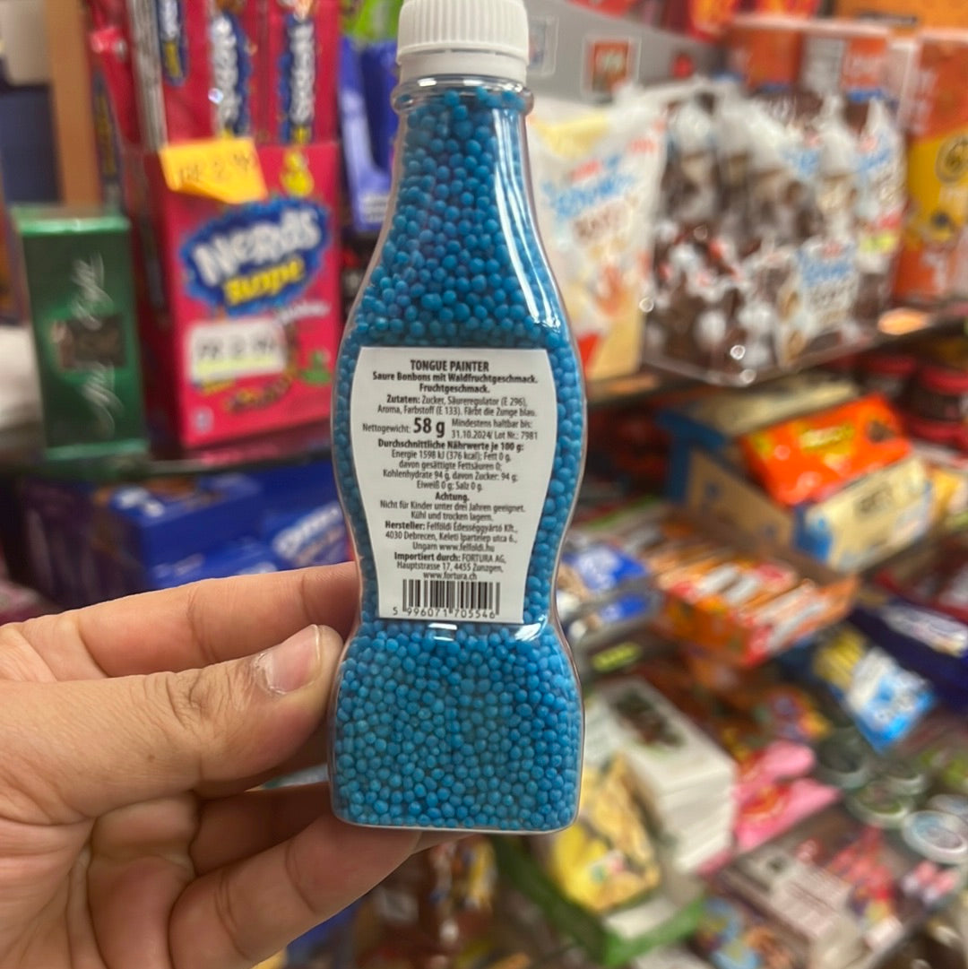 SOUR CANDY SHOTS BLUE 58G TONGUE PAINTER SAURE BONBONS