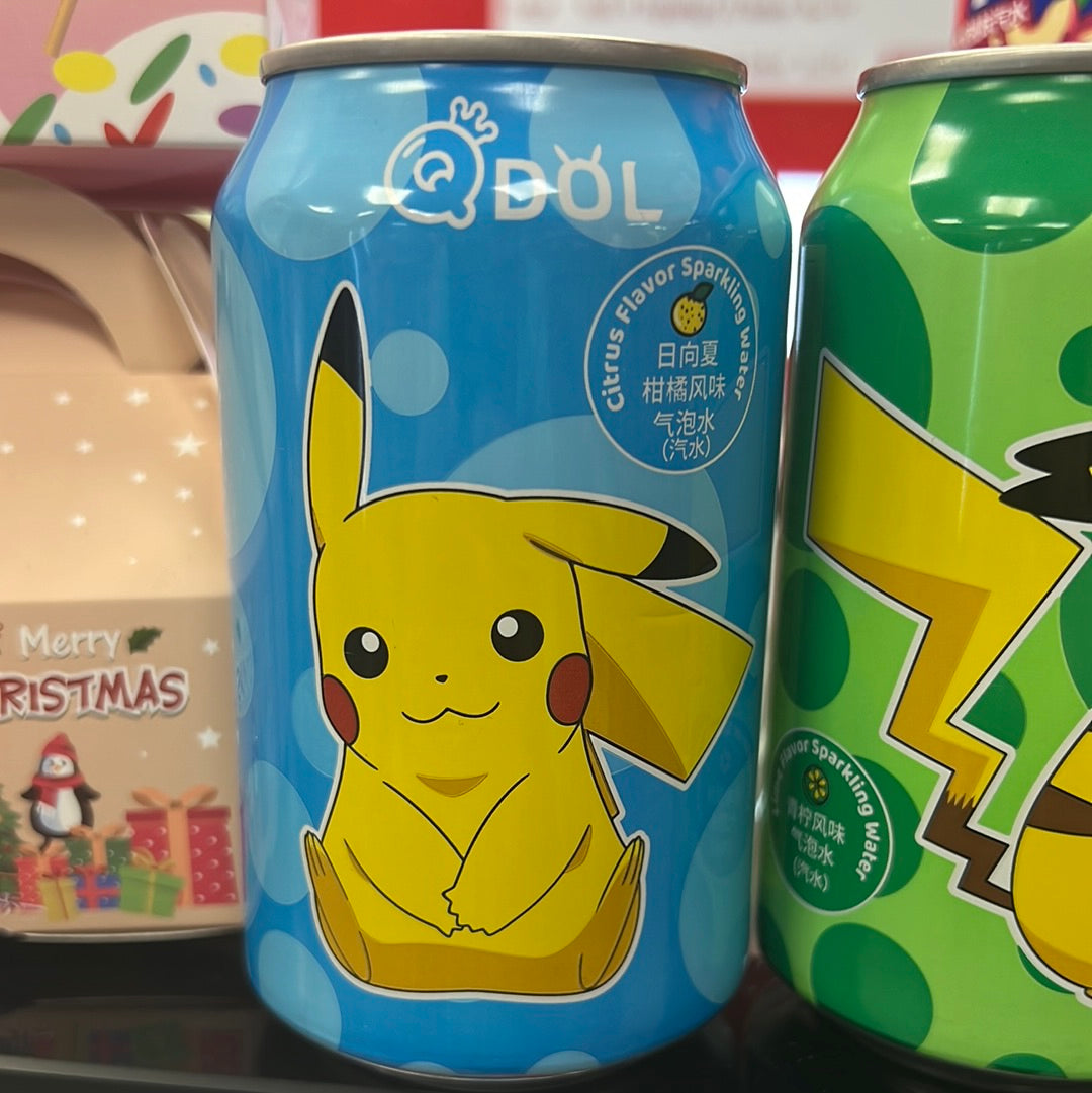 Qdol Pokemon Pikachu Citrus Sparkling Water, 330ml