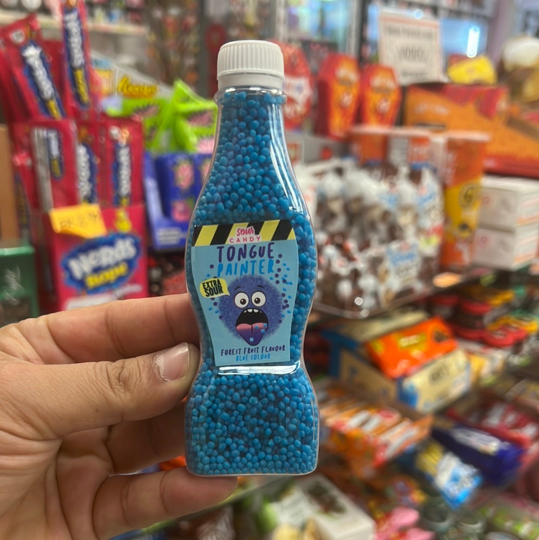 SOUR CANDY SHOTS BLUE 58G TONGUE PAINTER SAURE BONBONS