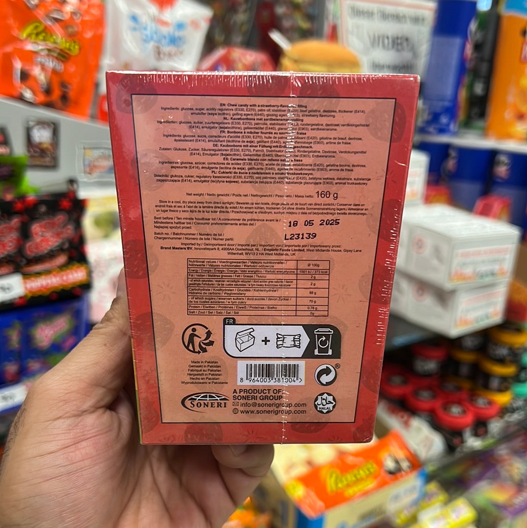 Bombo Center Filled Chew Strawberry 160g