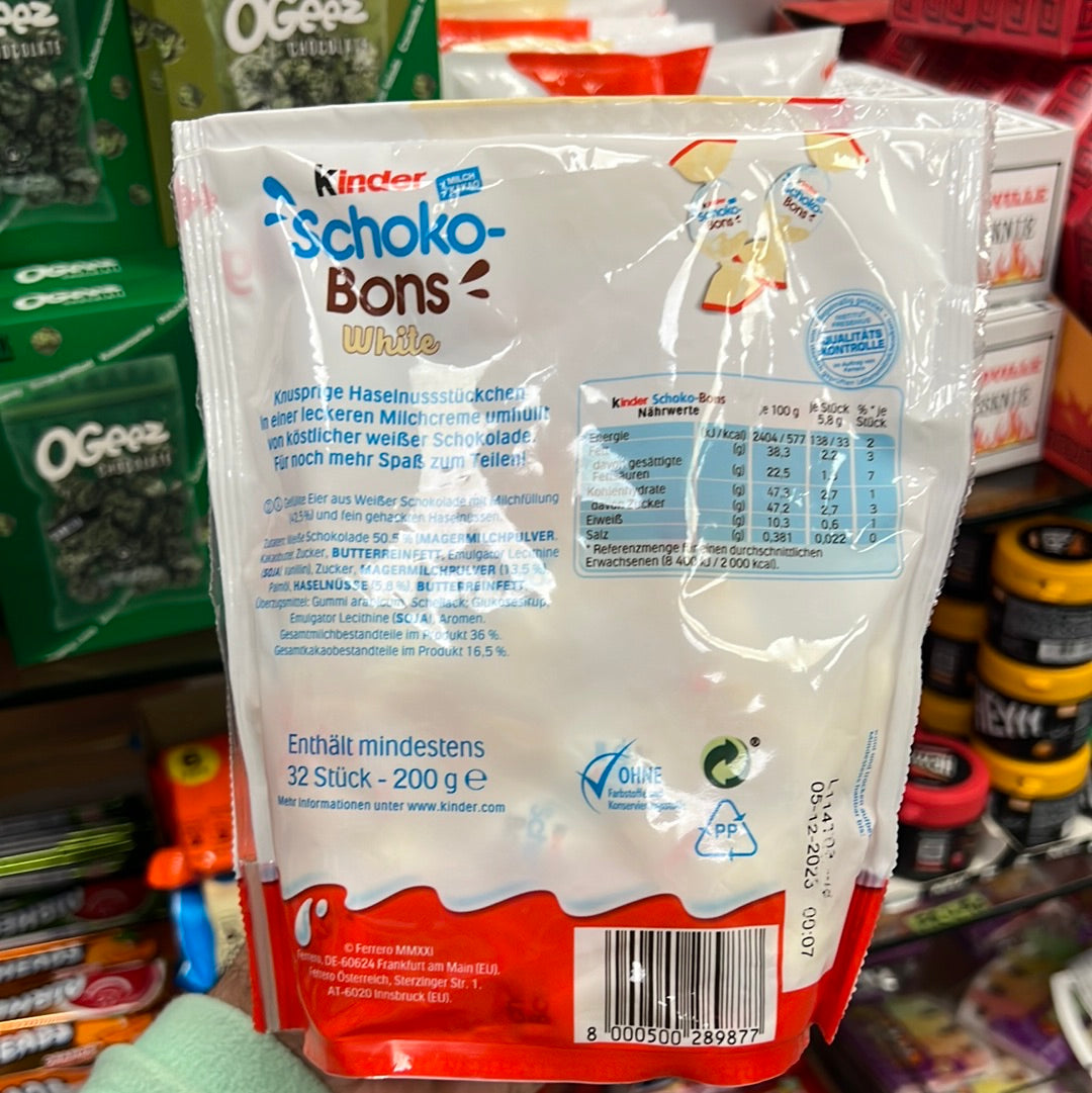 Kinder
+ MILCH
- КАКАО
200g
•schoko,
Bons