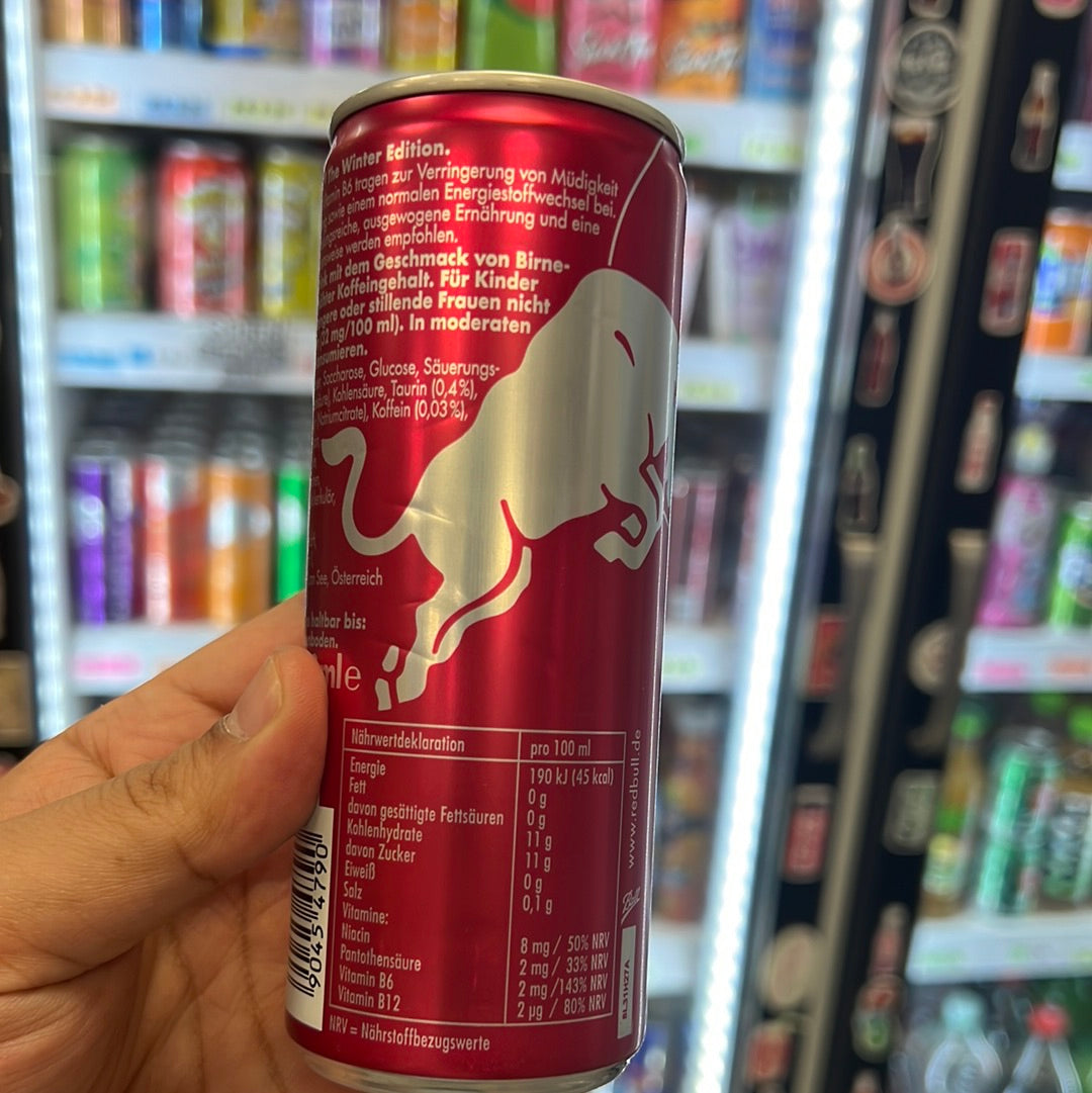 THE
WINTE
EDITION
ed Bull
Birne-Zi
ENERGY DRINK 🥤
