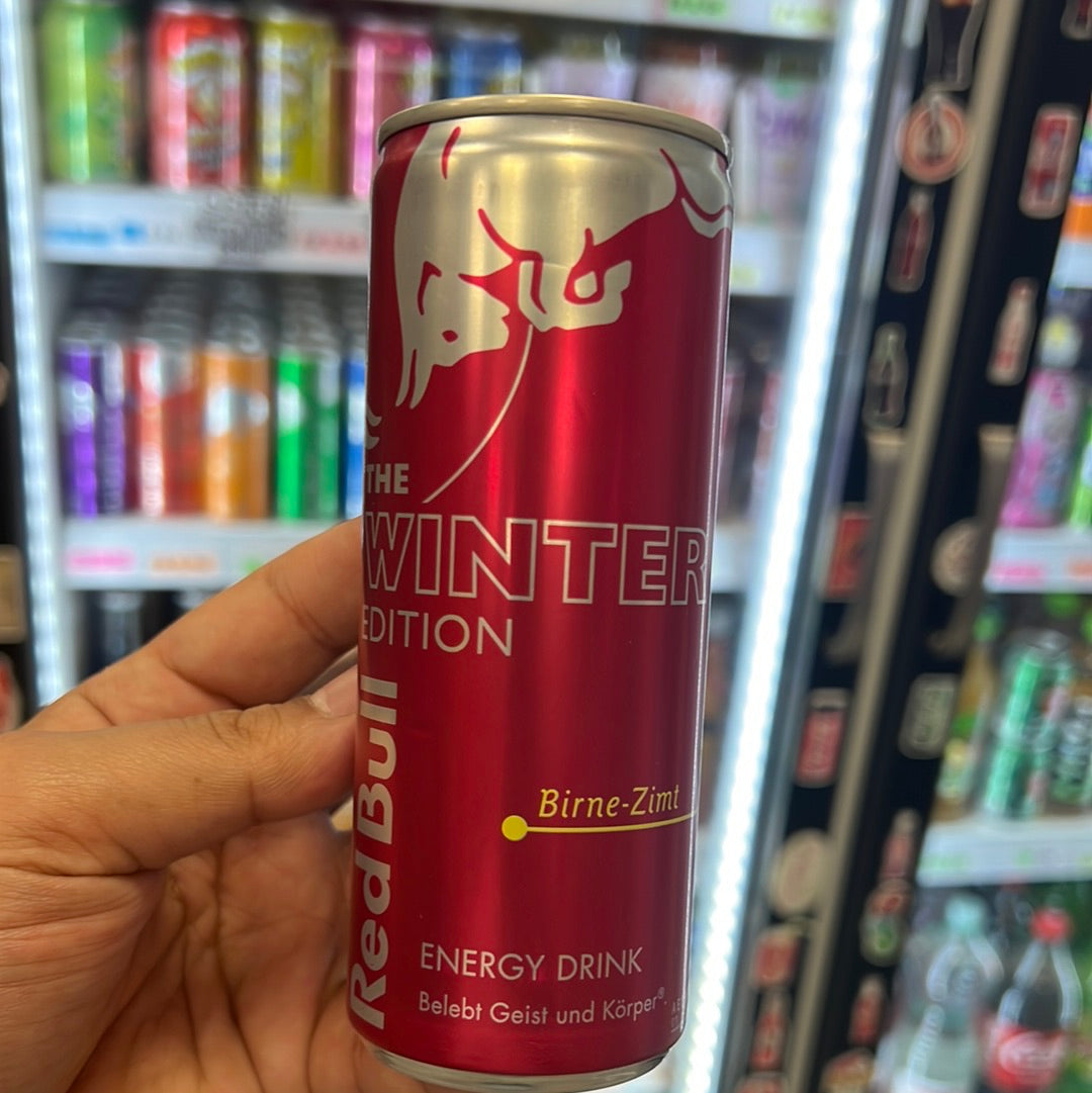 THE
WINTE
EDITION
ed Bull
Birne-Zi
ENERGY DRINK 🥤