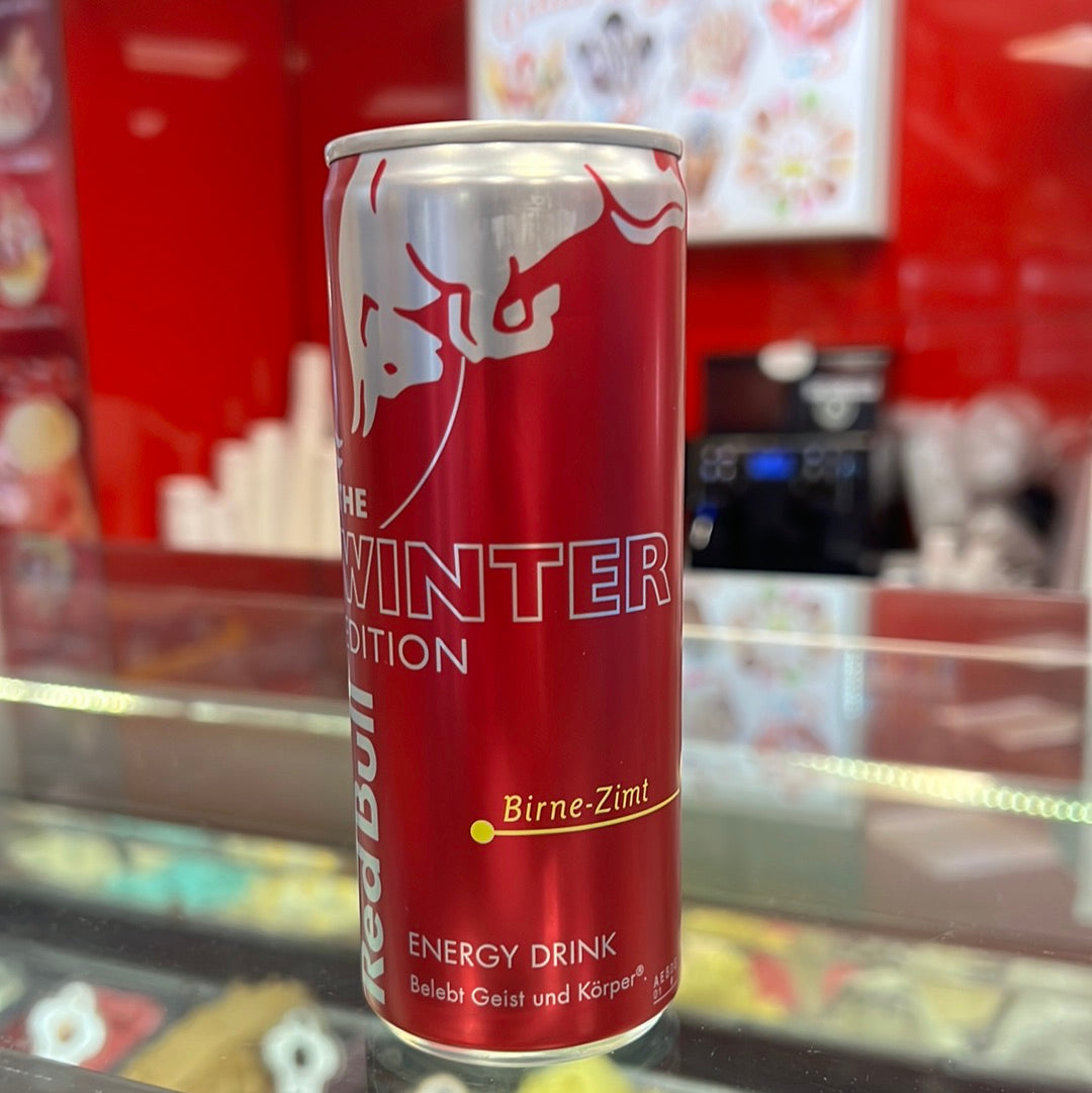 THE
WINTE
EDITION
ed Bull
Birne-Zi
ENERGY DRINK 🥤