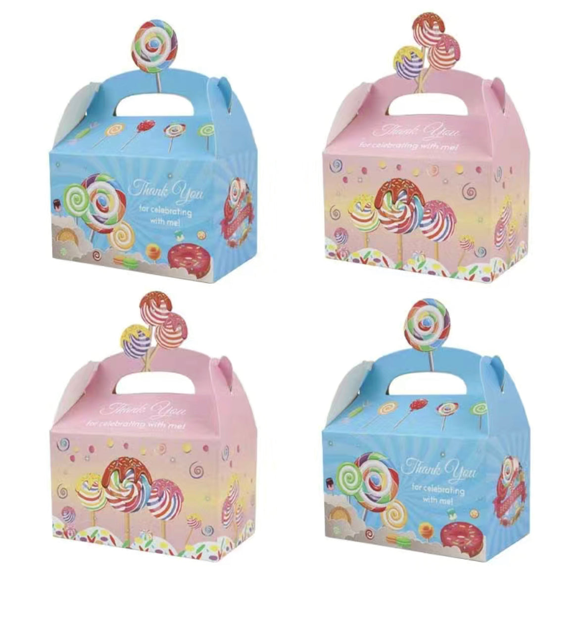 25 Stück, Lollipop-Box, Süßigkeitenbox,