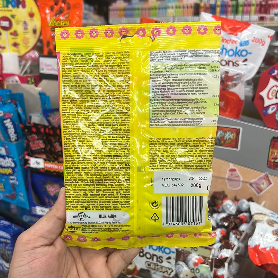ILLUMINATION PRESENTS
minions Fruis,
favouré 200 g