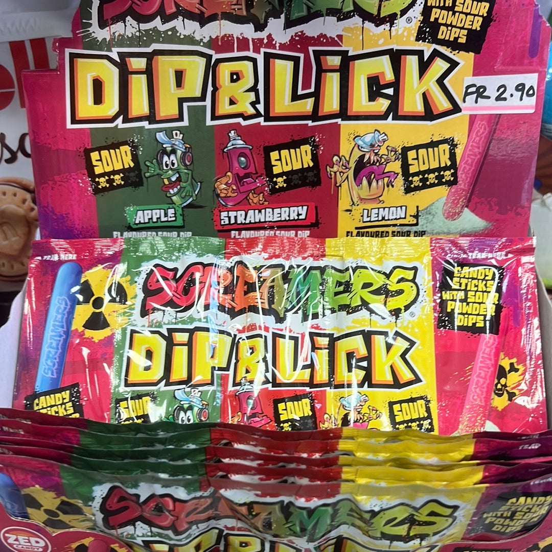 ZED Candy Screamers Sour Candy Dip & Lick 40g