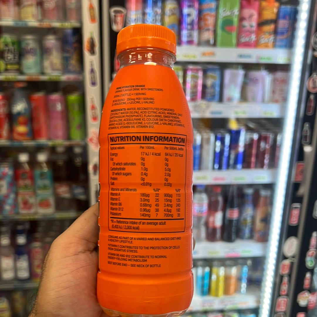 PRIME 🍊🍊🍊
HYDRATION
HYDRATION
500 mLE ORANGE
FLAVOUR