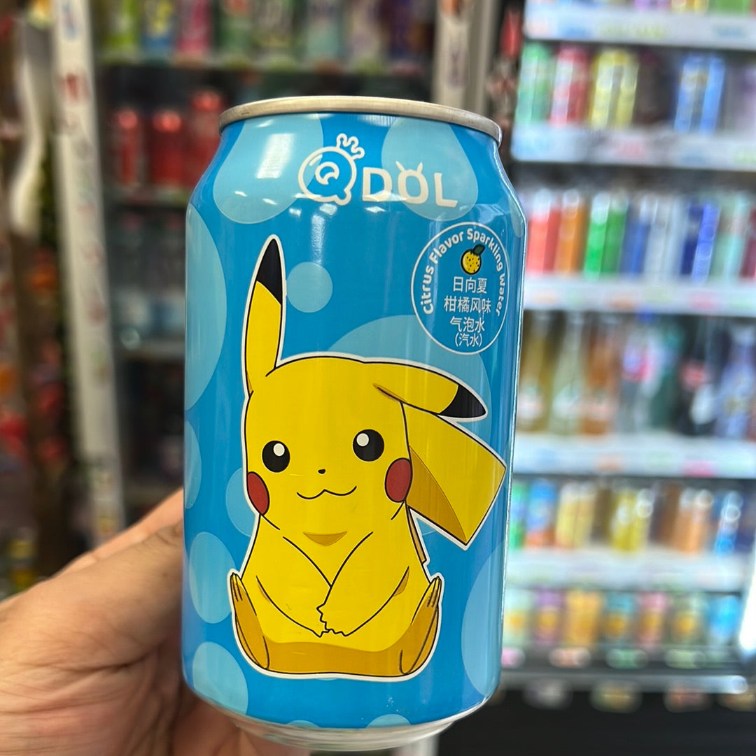 Qdol Pokemon Pikachu Citrus Sparkling Water, 330ml