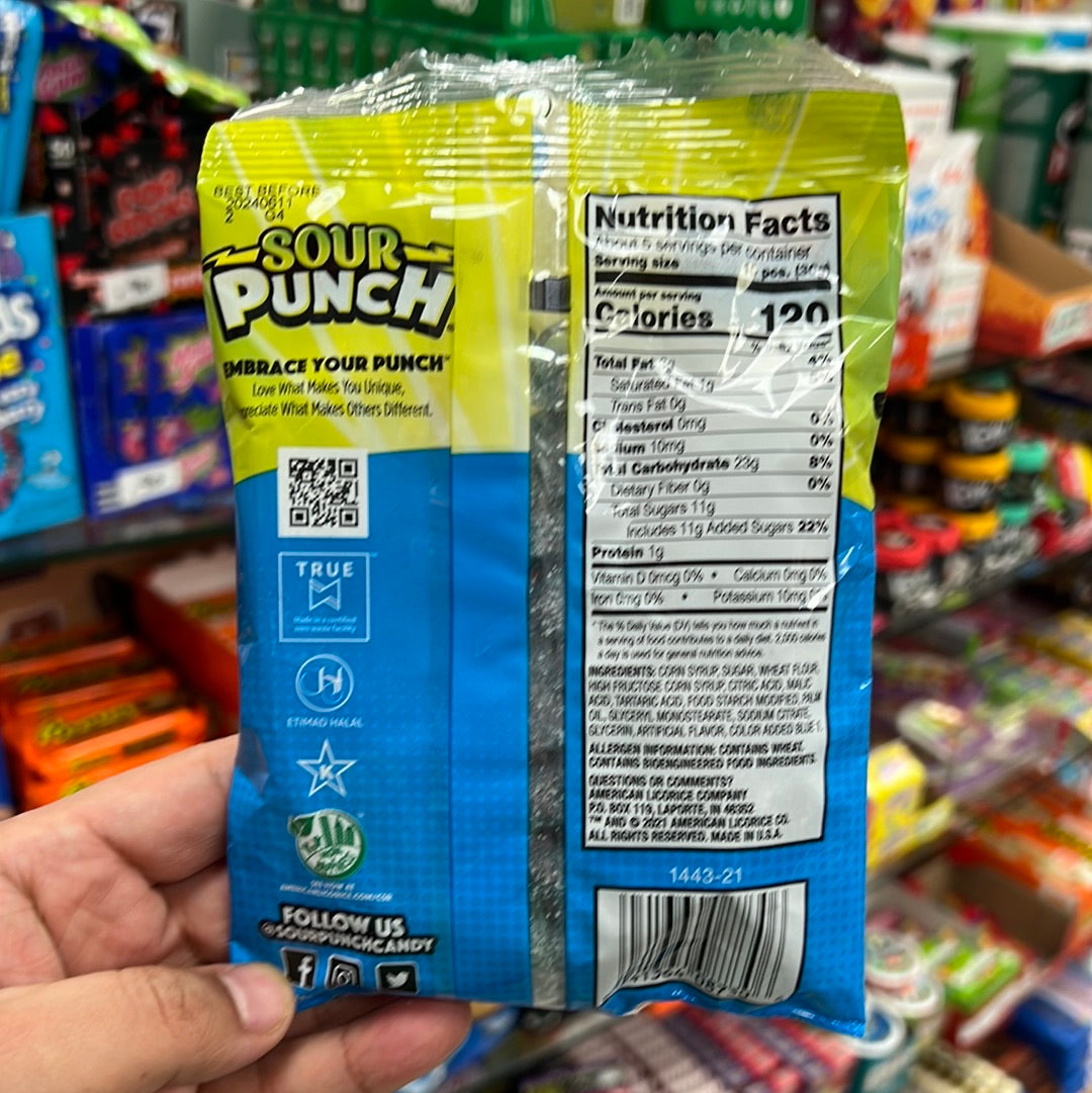sour punch Blue Raspberry 🫐 bites 141gr