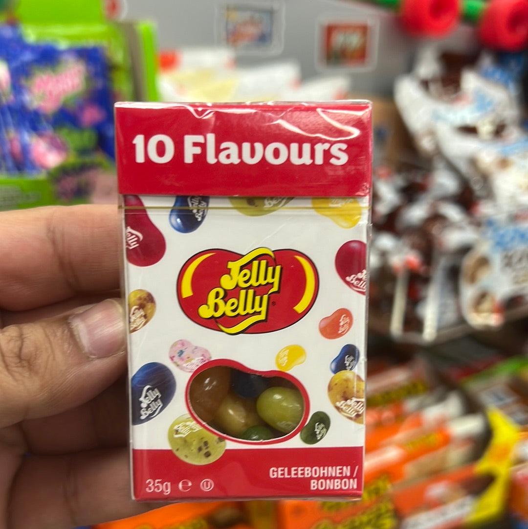 Jelly belly 10 Sorten Mischung 35g Fliptopbox