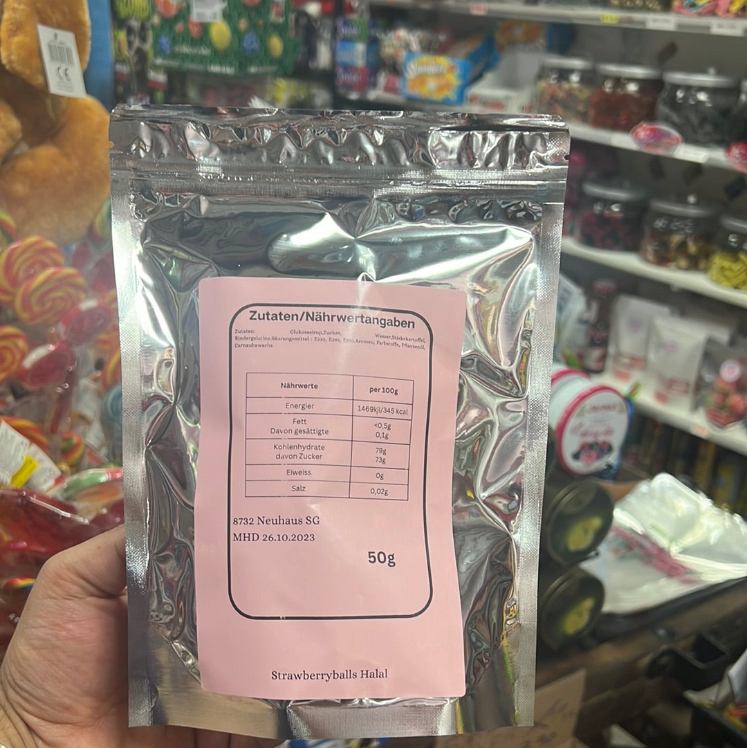 STRAWBERRYBALLS HALAL 50g