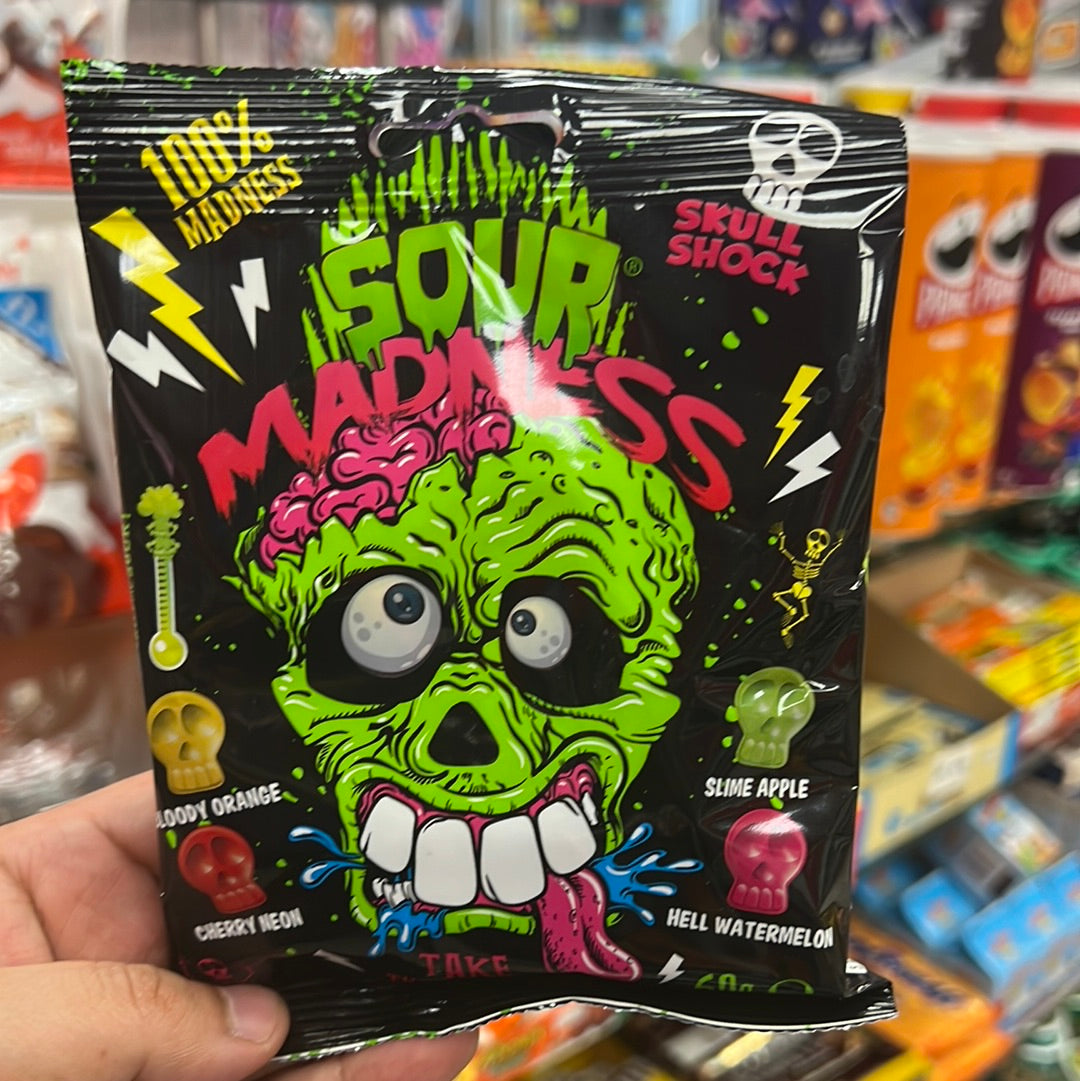 Sour Madness Skulls Extra Sour 60g