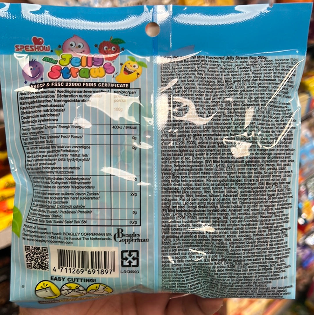 Speshow Jelly Straws Mini Assorted Baleni 200g Twn-Americke,