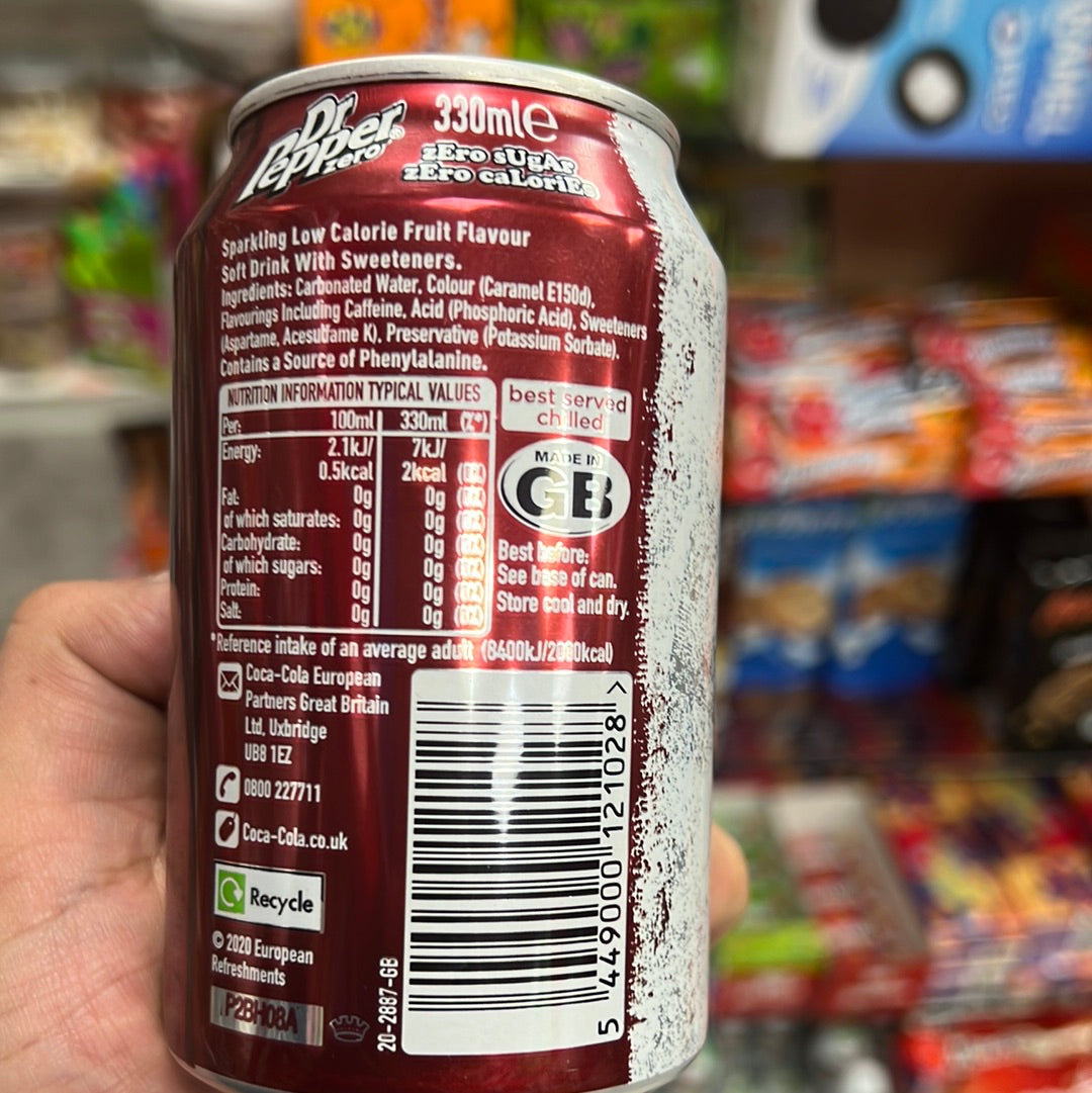 Dr Pepper Zero 355ml