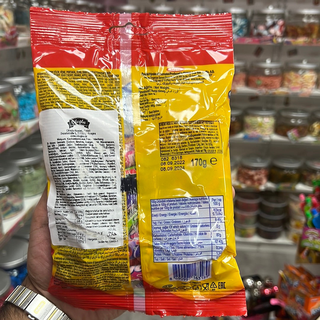 Mini yum- kaustangen mit Fruchtgeschmack-170g beutel/halal