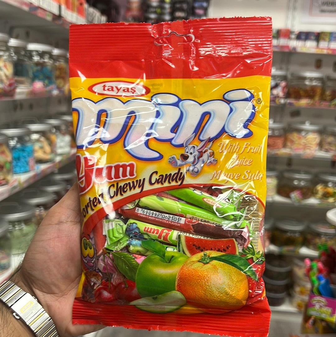 Mini yum- kaustangen mit Fruchtgeschmack-170g beutel/halal