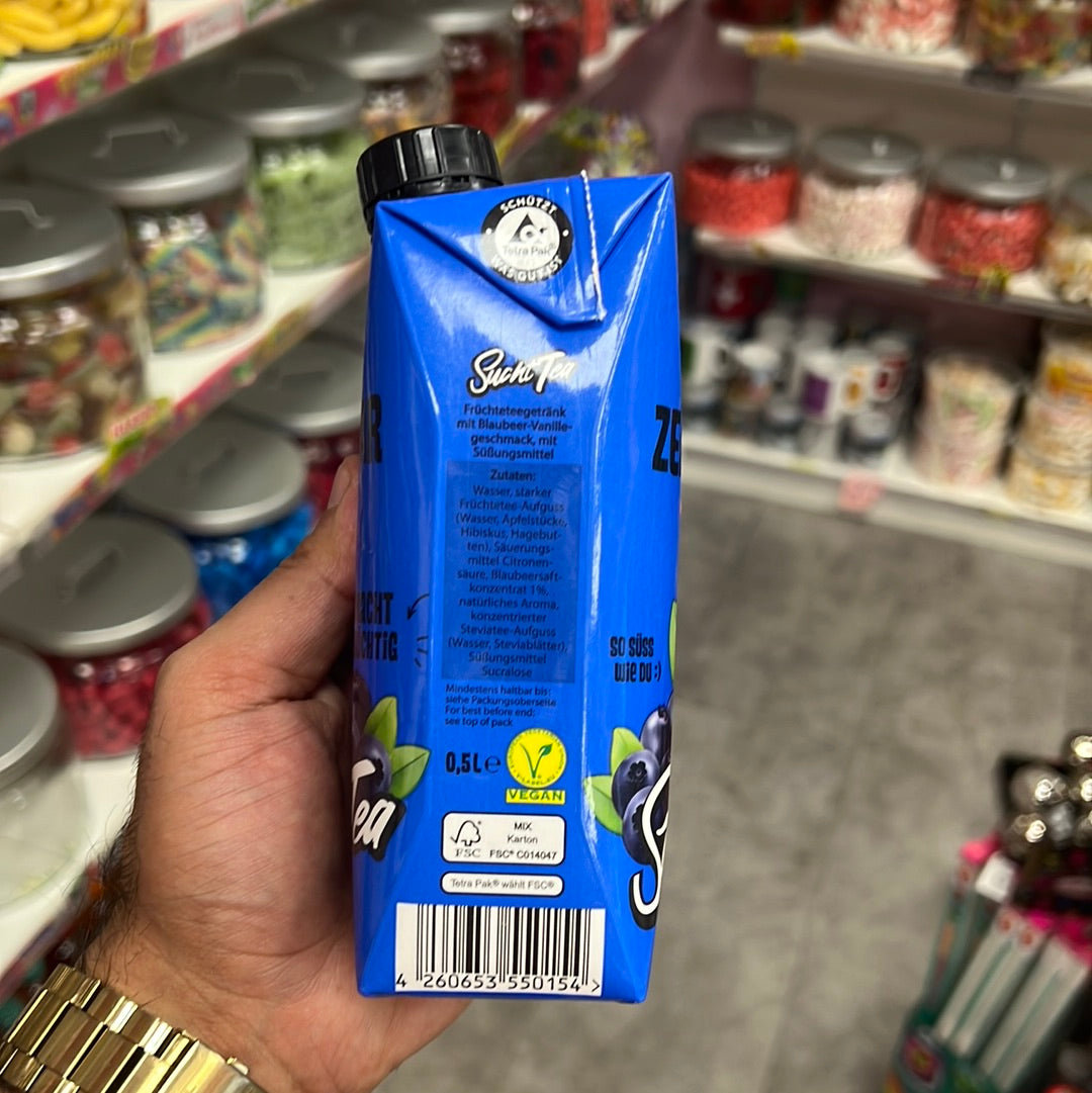 Suchttea zero blueberry & vanilla 500ml