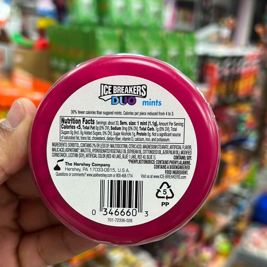 ice breakers Duo Mint Raspberry 36g