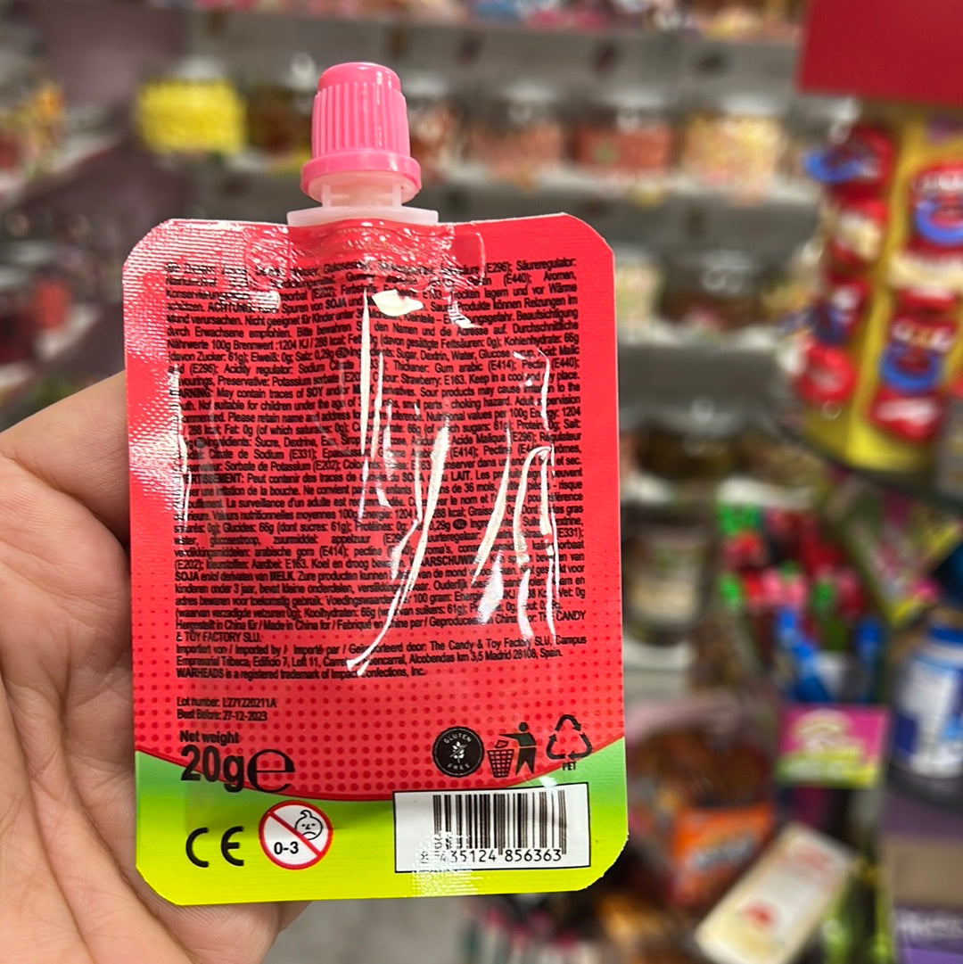 Warheads super sour gel straw-berry 20g