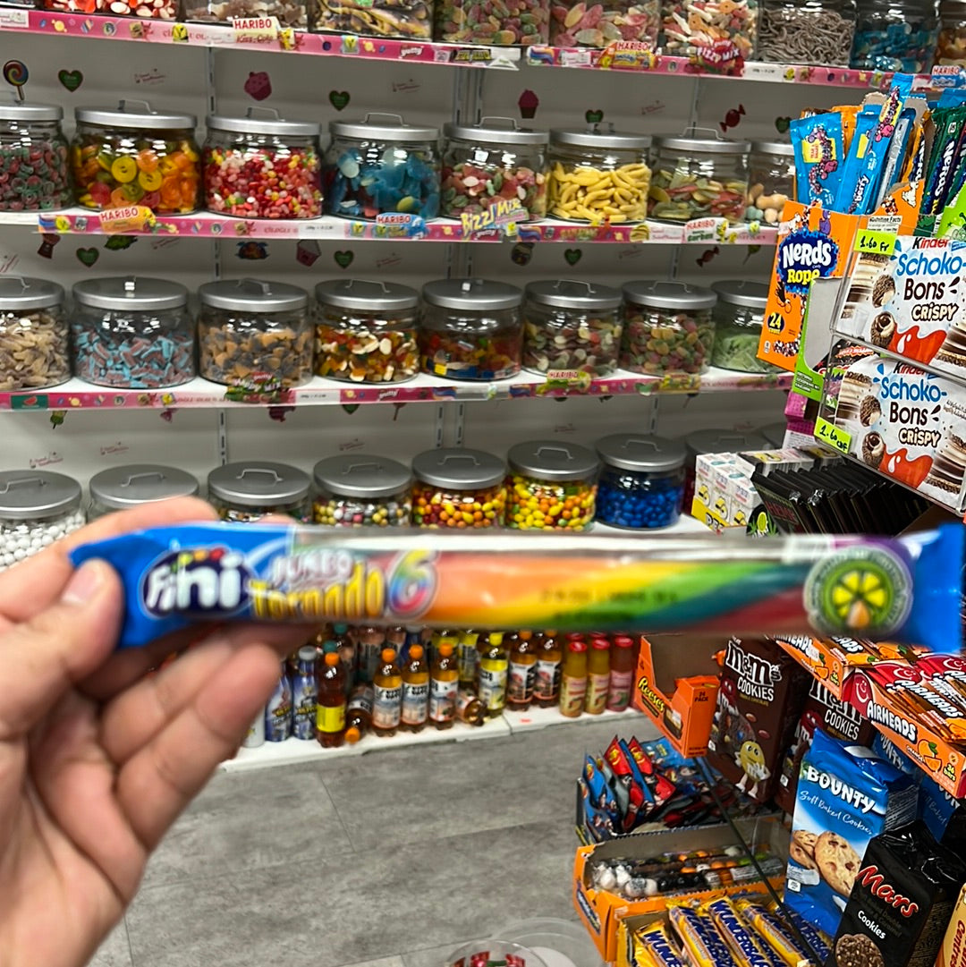 Fini Jumbo Tornado 6 Rainbow Candy 50g