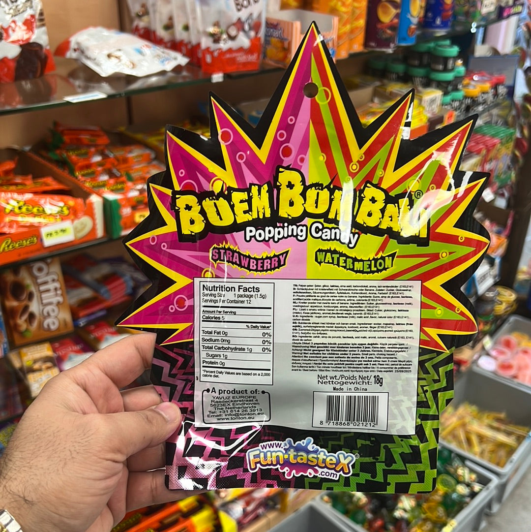 Boem BomBali Popping Candy 3/s Mix Sorten strawberry, banana cola, 18 g mix