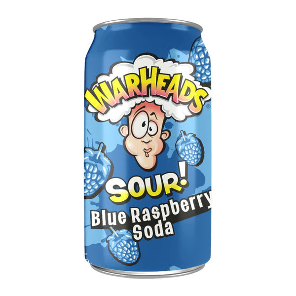 Warheads Blue Raspberry Sour Soda 355ml