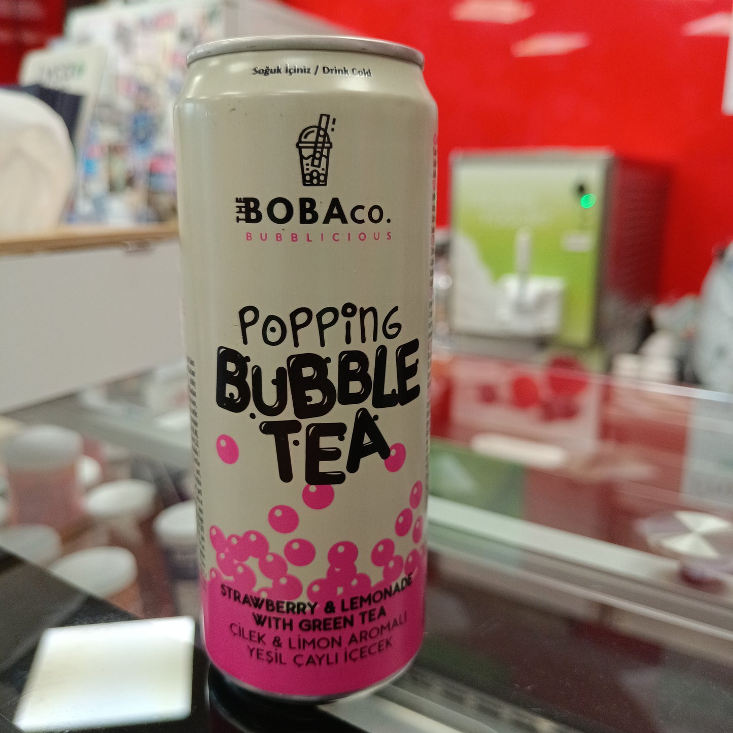 Bubble tea strawberry &lemonade with green tea 350ml