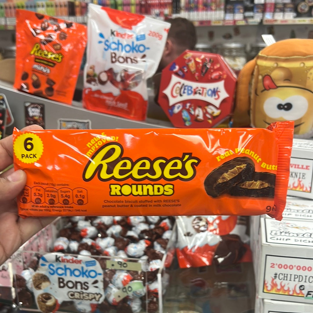 new &
PrOveD,
Reeses
ROUnDS
Chocolate biscuit stuffed with REESE'S peanut butter & coated in milk chocolate 🍫