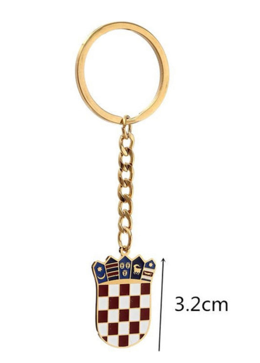 Edelstahl Kroatien Falg Schlüsselanhänger
Damen kroatischer Schmuck