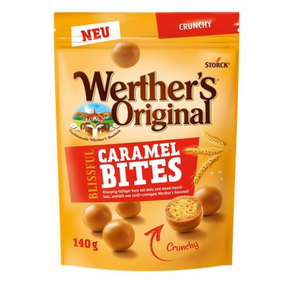 Werthers Original Blissful Caramel Bites Crunchy knusprig süß 140g