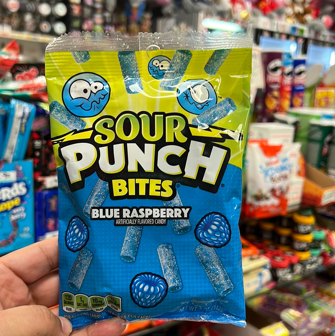 sour punch Blue Raspberry 🫐 bites 141gr