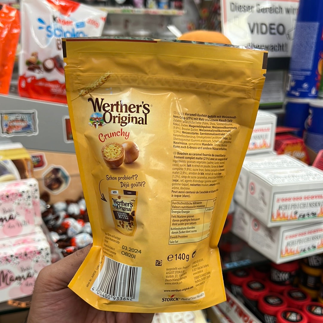 Werthers Original Blissful Caramel Bites Crunchy knusprig süß 140g ... Werthers Original Blissful Caramel Bites Crunchy knusprig süß 140g ...