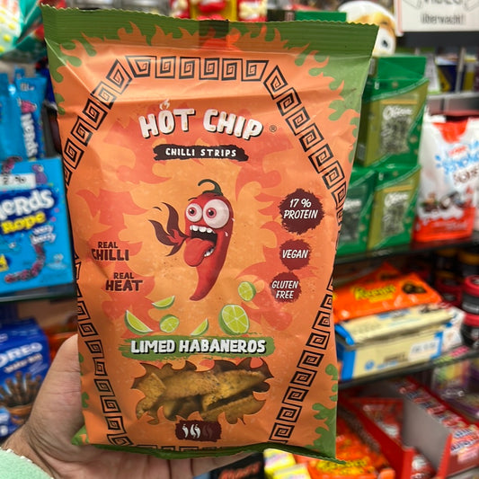 Hot-Chip Strips Limed Habaneros 80g