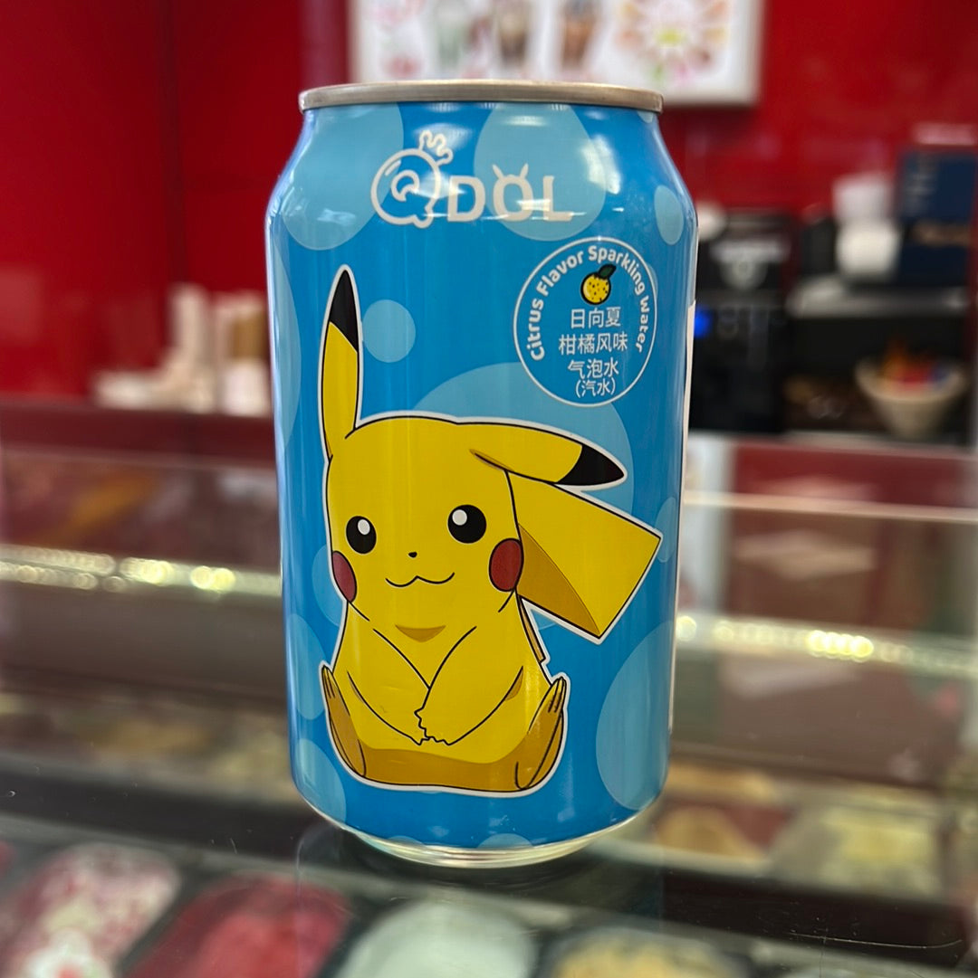 Qdol Pokemon Pikachu Citrus Sparkling Water, 330ml