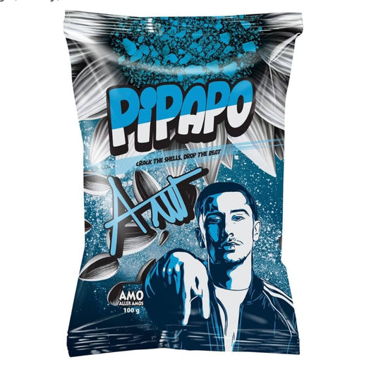 Pipapo Sunflower Seeds, Aller Amos, 100 g, Blue/White Design, Salty, S-Man
