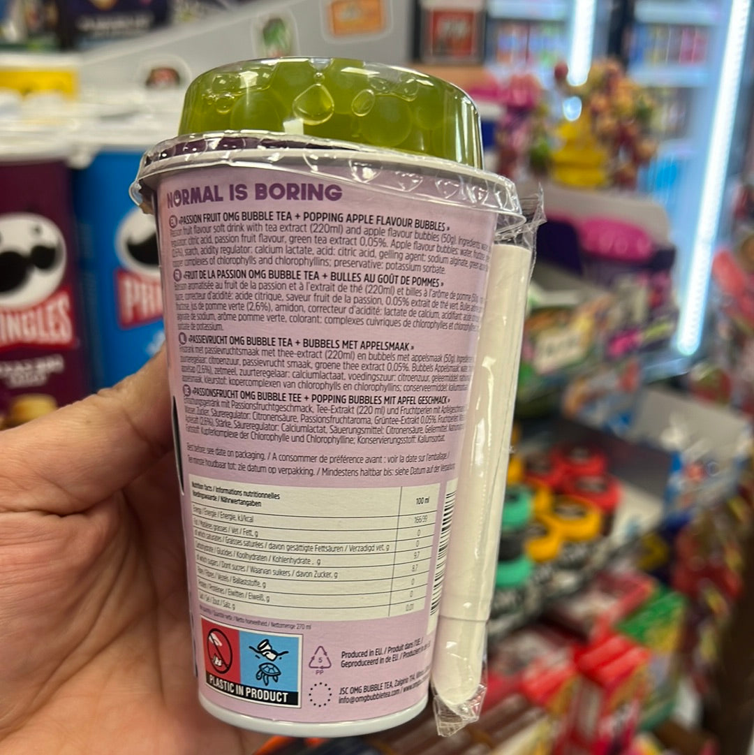 Omg Bubble Tea Passionsfrucht Grüner Tee 270 ml – Sweet Schaffhausen Omg Bubble Tea Passionsfrucht Grüner Tee 270 ml – Sweet Schaffhausen