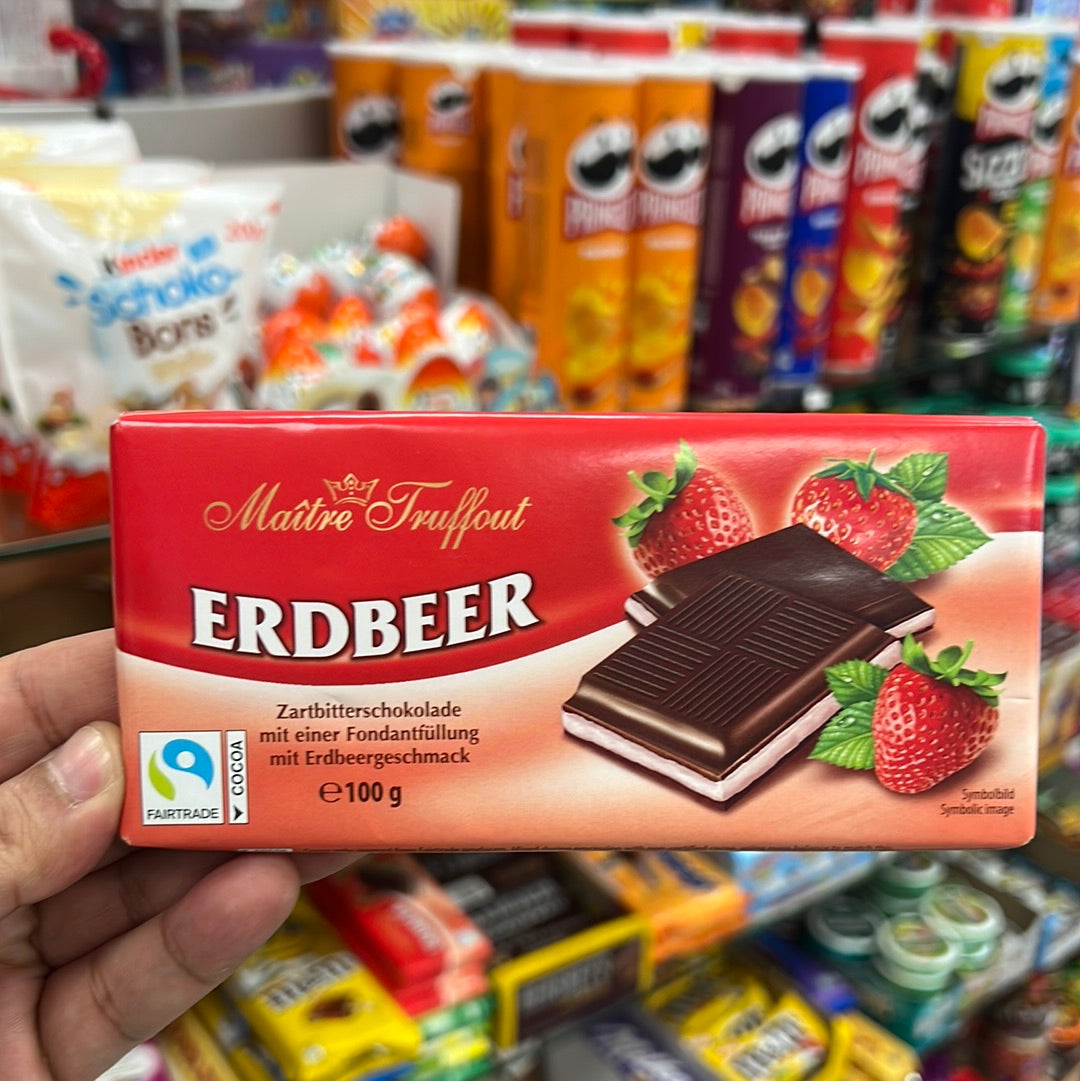 Maitre Truffout Erdbeer Schokolade 🍫 100g