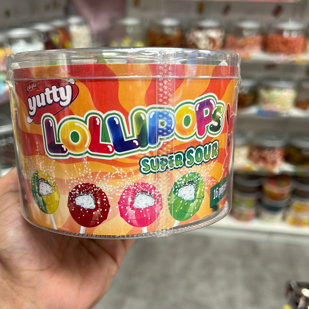 Yutty lollipops super sour