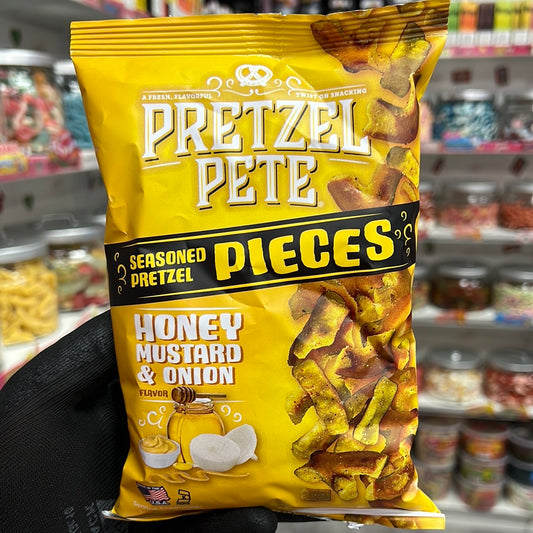 Pretzel Pete pieces honey mus-tard & onion 160g