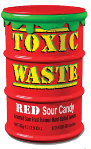 TOXIC WASTE Red Sour Candy