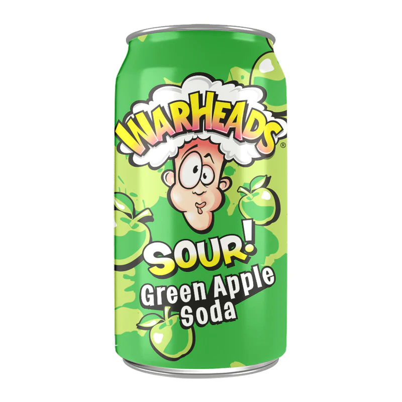 Warheads Green Apple Sour Soda 355ml